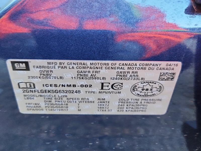 Продажа на аукционе авто 2016 Chevrolet Equinox, vin: 2GNFLGEK5G6320248, номер лота: 73184326