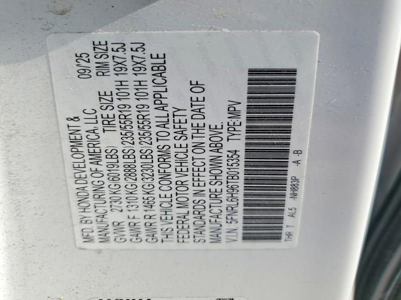 Aukcja sprzedaży 2026 Honda Odyssey, vin: 5FNRL6H96TB015354, numer aukcji: 72234266