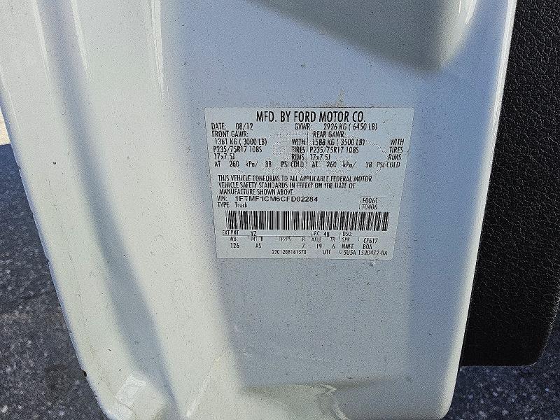 2012 Ford F150 მანქანა იყიდება აუქციონზე, vin: 1FTMF1CM6CFD02284, აუქციონის ნომერი: 71213996