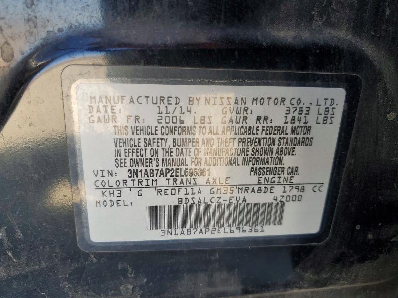 Продажа на аукционе авто 2014 Nissan Sentra, vin: 3N1AB7AP2EL696361, номер лота: 71245906