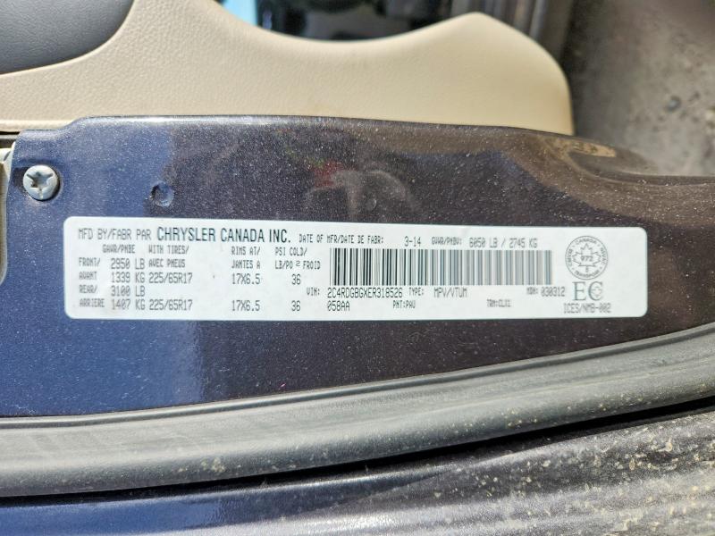Продаж на аукціоні авто 2014 Dodge Grand Caravan, vin: 2C4RDGBGXER318526, номер лоту: 71446346