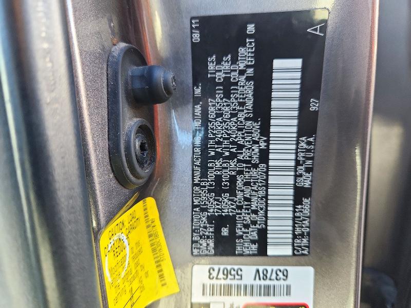 Продажа на аукционе авто 2011 Toyota Sienna, vin: 5TDYK3DC1BS170709, номер лота: 72556346