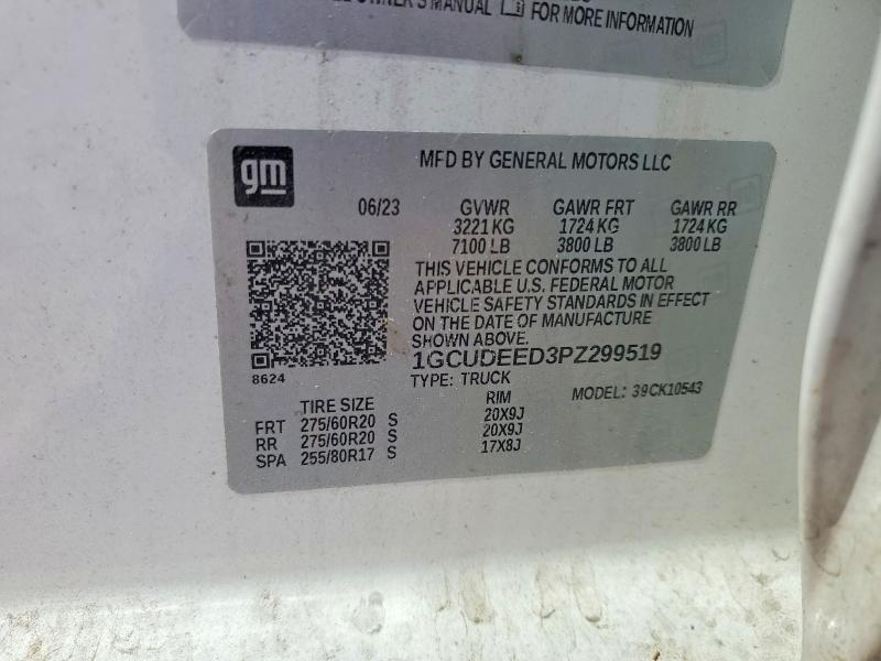 Aukcja sprzedaży 2023 Chevrolet Silverado, vin: 1GCUDEED3PZ299519, numer aukcji: 71586906