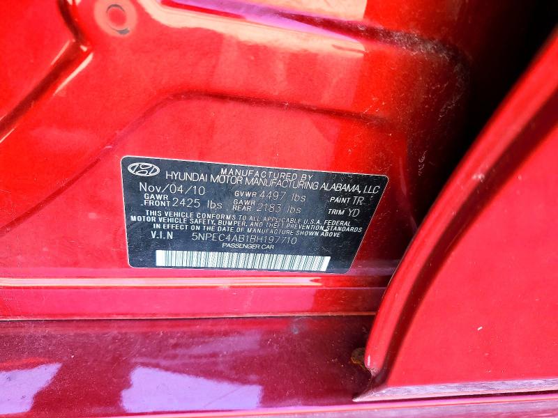 Продаж на аукціоні авто 2011 Hyundai Sonata, vin: 5NPEC4AB1BH197710, номер лоту: 71810886