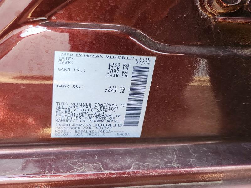 Продаж на аукціоні авто 2025 Nissan Altima, vin: 1N4BL4DVXSN300430, номер лоту: 71686796