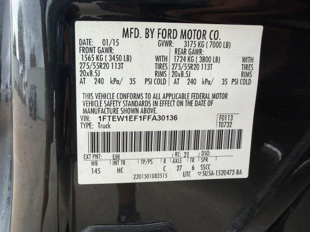 71505506 :رقم المزاد ، 1FTEW1EF1FFA30136 vin ، 2015 Ford F150 مزاد بيع