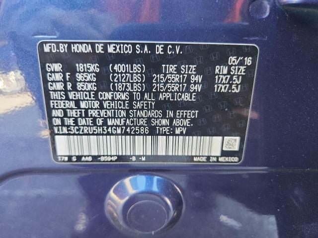 Aukcja sprzedaży 2016 Honda Hr-v, vin: 3CZRU5H34GM742586, numer aukcji: 71653156