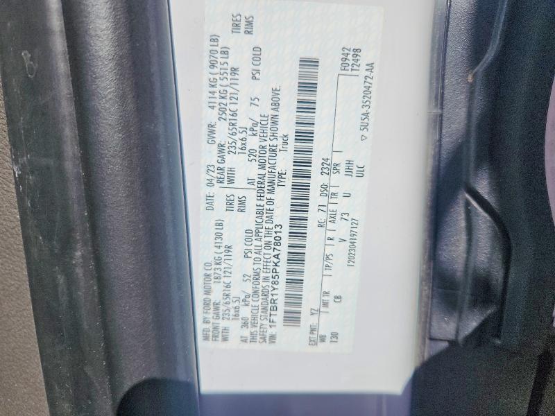 Продаж на аукціоні авто 2023 Ford Transit, vin: 1FTBR1Y85PKA78013, номер лоту: 70927226