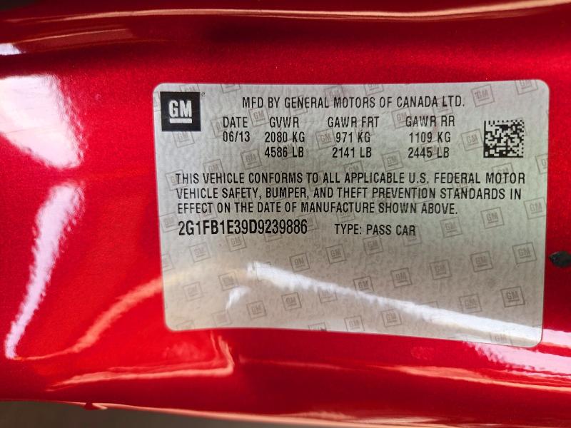 2013 Chevrolet Camaro მანქანა იყიდება აუქციონზე, vin: 2G1FB1E39D9239886, აუქციონის ნომერი: 71109456