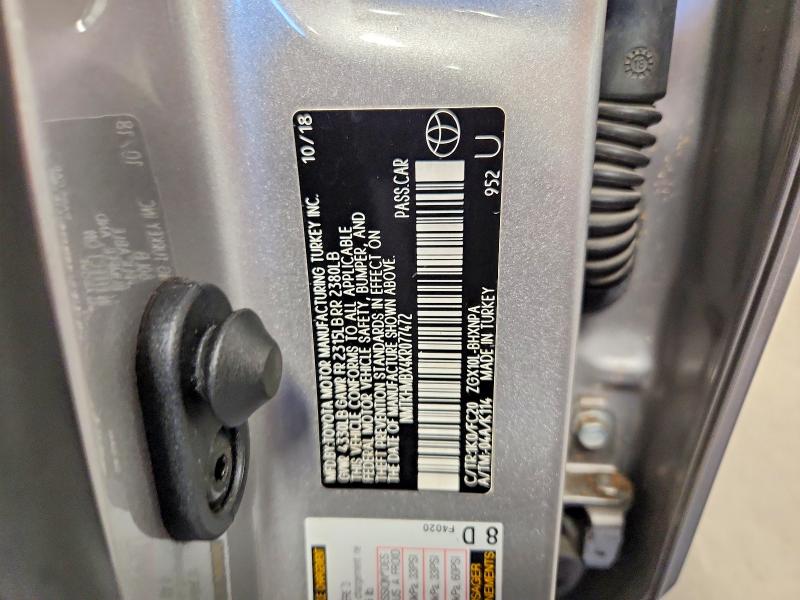 Aukcja sprzedaży 2019 Toyota C-hr, vin: NMTKHMBX4KR077472, numer aukcji: 71805736