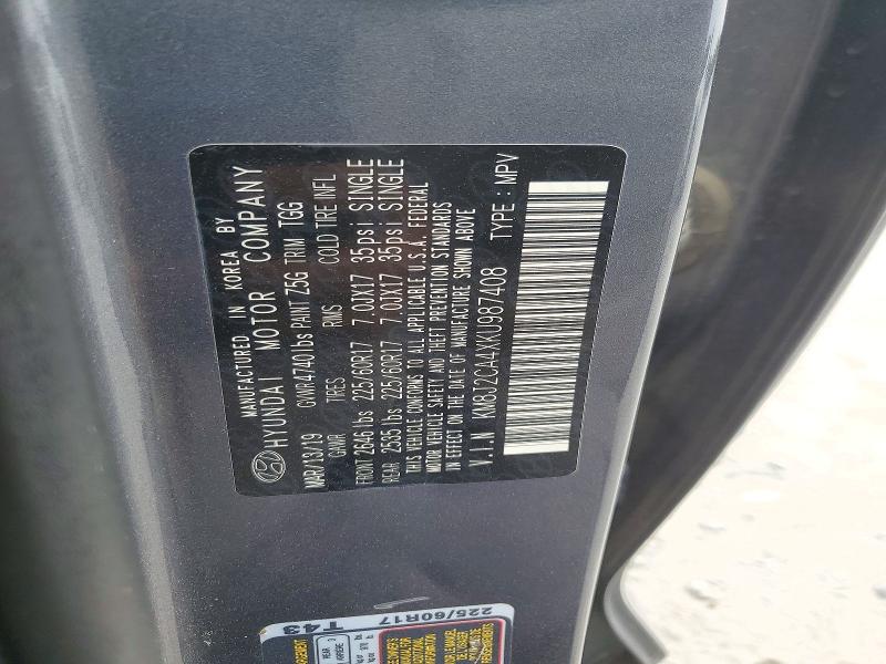 72367966 :رقم المزاد ، KM8J2CA4XKU987408 vin ، 2019 Hyundai Tucson مزاد بيع