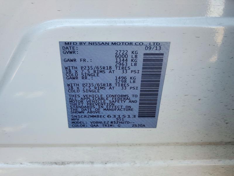 Aukcja sprzedaży 2014 Nissan Pathfinder Hybrid, vin: 5N1CR2MM8EC631513, numer aukcji: 71885936