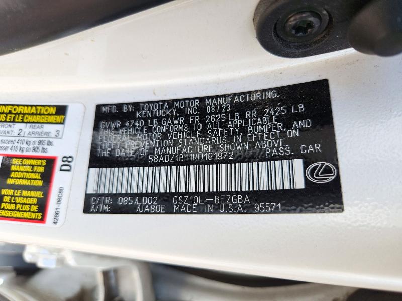 Продажа на аукционе авто 2024 Lexus Es 350, vin: 58ADZ1B11RU161972, номер лота: 71690936