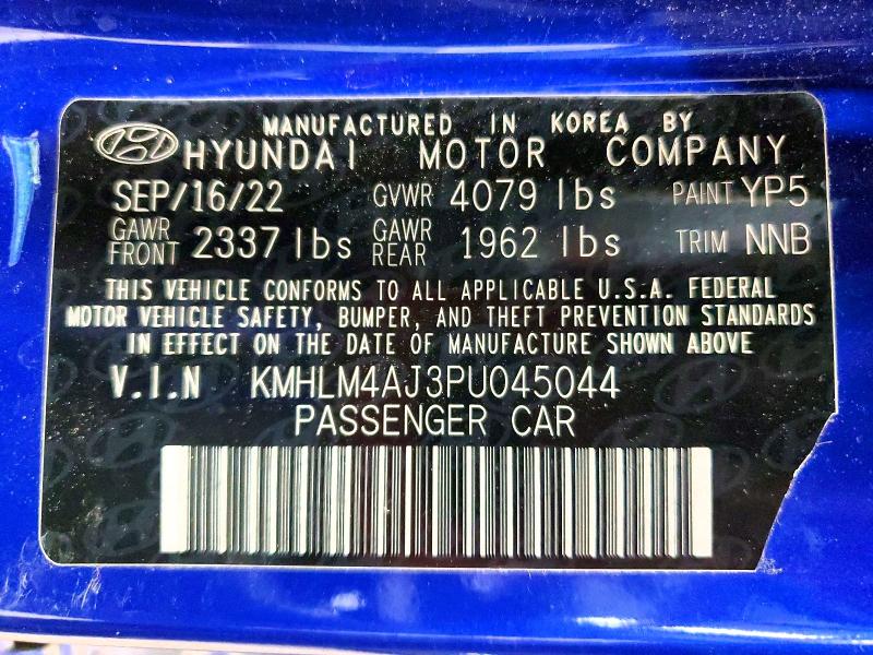Продажа на аукционе авто 2023 Hyundai Elantra Hybrid, vin: KMHLM4AJ3PU045044, номер лота: 71964156
