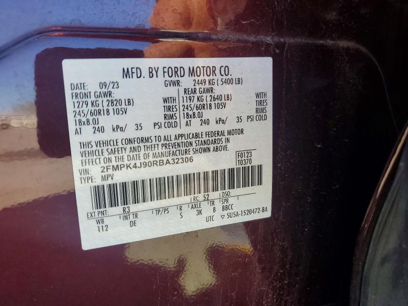 Продаж на аукціоні авто 2024 Ford Edge, vin: 2FMPK4J90RBA32306, номер лоту: 72050266