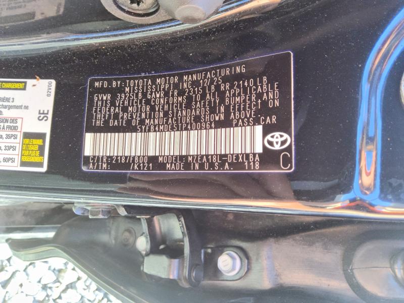 69368656 :رقم المزاد ، 5YFB4MDE5TP400964 vin ، 2026 Toyota Corolla مزاد بيع