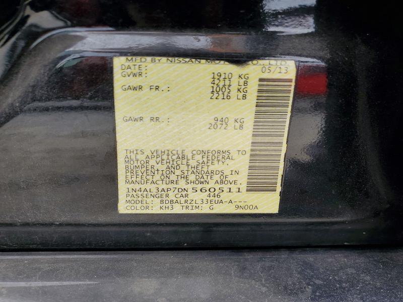 2013 Nissan Altima მანქანა იყიდება აუქციონზე, vin: 1N4AL3AP7DN560511, აუქციონის ნომერი: 71185876