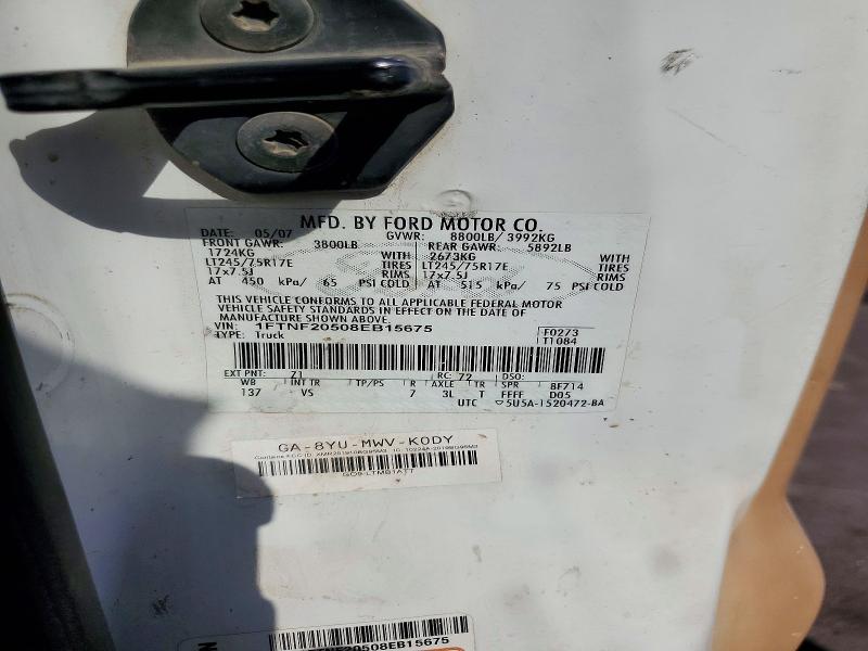 71673916 :رقم المزاد ، 1FTNF20508EB15675 vin ، 2008 Ford F250 مزاد بيع