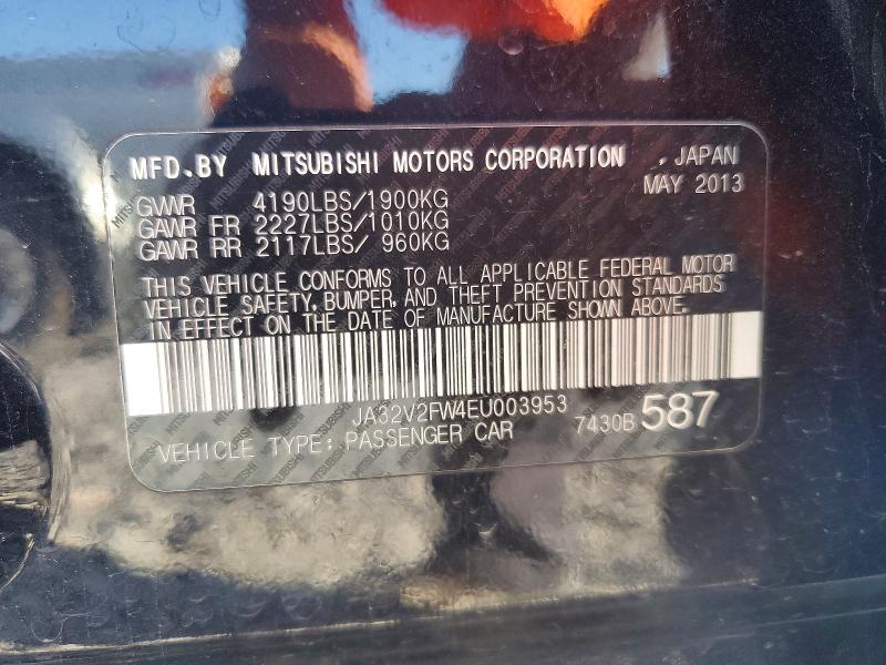 71640426 :رقم المزاد ، JA32V2FW4EU003953 vin ، 2014 Mitsubishi Lancer مزاد بيع