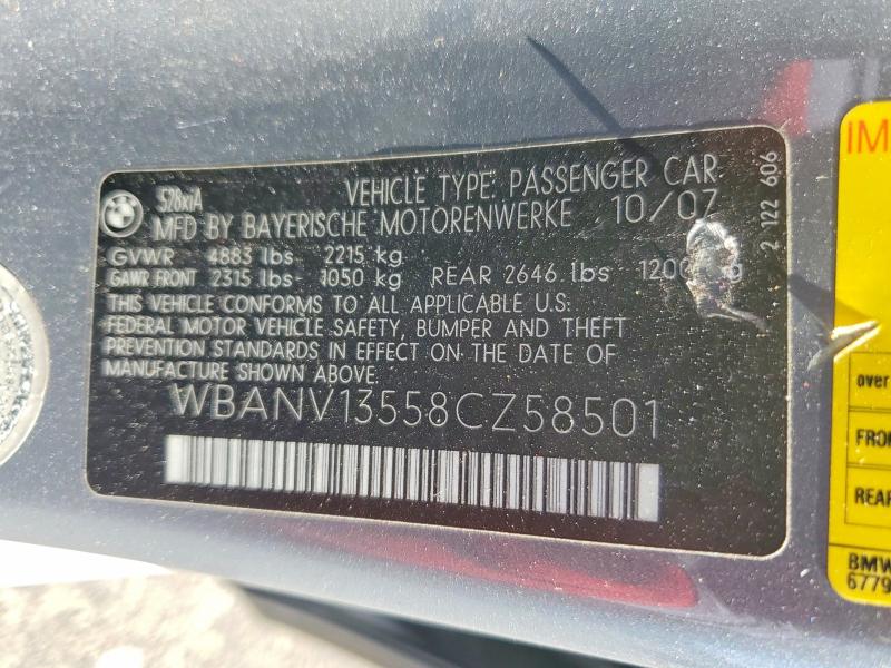 Aukcja sprzedaży 2008 Bmw 528, vin: WBANV13558CZ58501, numer aukcji: 71794306