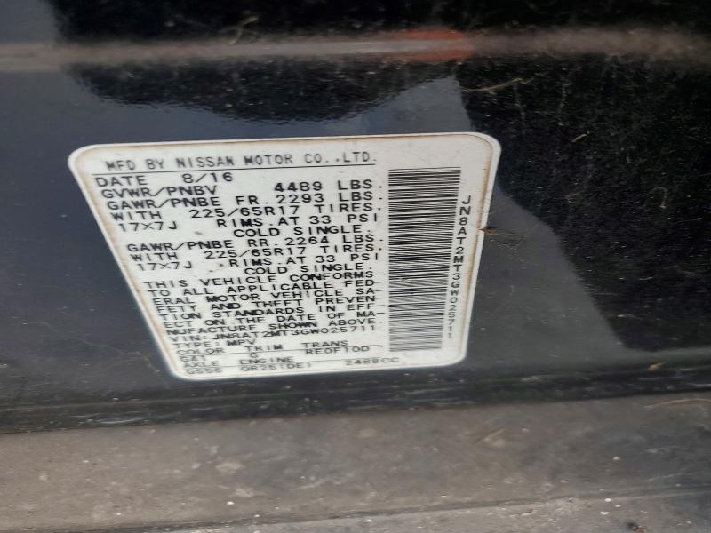 Auction sale of the 2016 Nissan Rogue, vin: JN8AT2MT3GW025711, lot number: 71144376