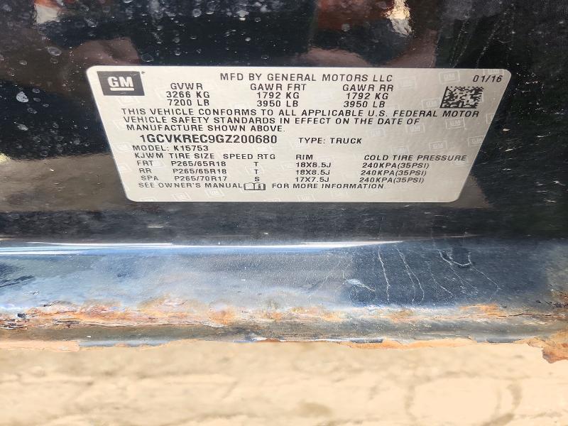 72478086 :رقم المزاد ، 1GCVKREC9GZ200680 vin ، 2016 Chevrolet Silverado مزاد بيع