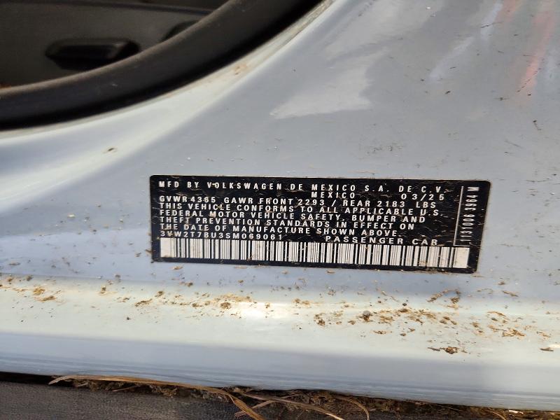 Aukcja sprzedaży 2025 Volkswagen Jetta, vin: 3VW2T7BU3SM069061, numer aukcji: 72117126