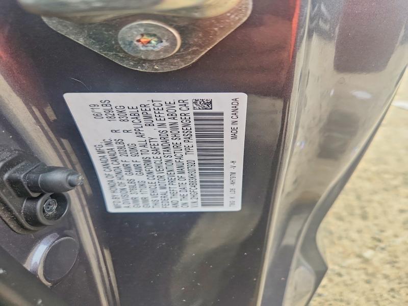71094126 :رقم المزاد ، 2HGFC4B83KH307920 vin ، 2019 Honda Civic مزاد بيع