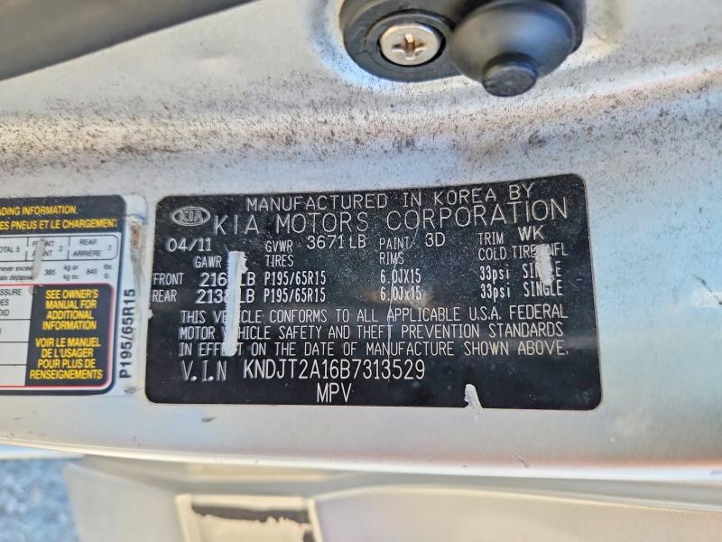 Aukcja sprzedaży 2011 Kia Soul, vin: KNDJT2A16B7313529, numer aukcji: 71824236