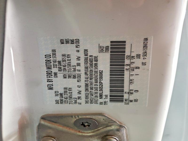 71654226 :رقم المزاد ، NM0LS6S26P1566982 vin ، 2023 Ford Transit Connect مزاد بيع