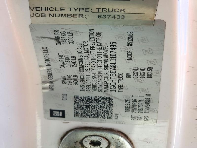 72635206 :رقم المزاد ، 1GCHTBEA8L1107495 vin ، 2020 Chevrolet Colorado مزاد بيع