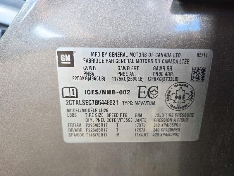 Продажа на аукционе авто 2011 Gmc Terrain, vin: 2CTALSEC7B6448521, номер лота: 72300316