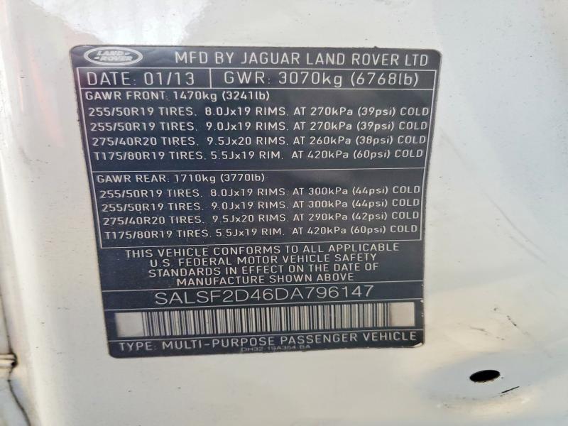 Продаж на аукціоні авто 2013 Land Rover Range Rover Sport, vin: SALSF2D46DA796147, номер лоту: 71433336