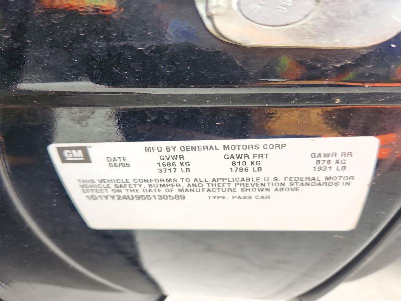 73366586 :رقم المزاد ، 1G1YY24U955130589 vin ، 2005 Chevrolet Corvette مزاد بيع
