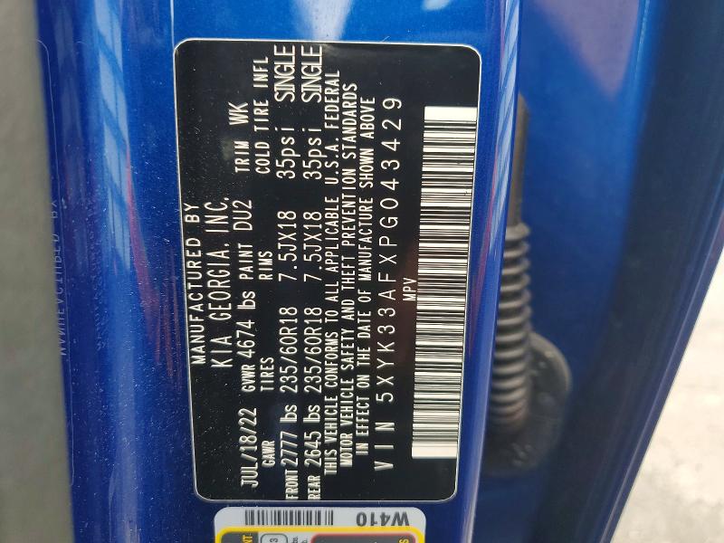 Aukcja sprzedaży 2023 Kia Sportage, vin: 5XYK33AFXPG043429, numer aukcji: 71200106
