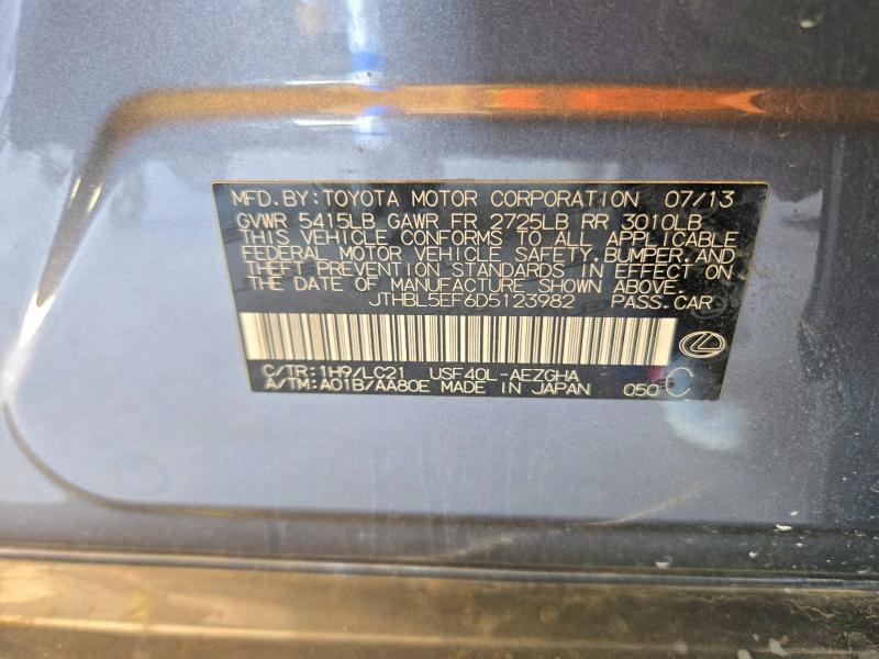 Aukcja sprzedaży 2013 Lexus Ls, vin: JTHBL5EF6D5123982, numer aukcji: 71462966