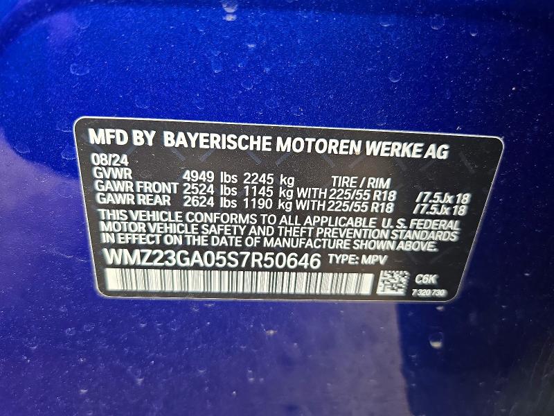 71263586 :رقم المزاد ، WMZ23GA05S7R50646 vin ، 2025 Mini Countryman مزاد بيع