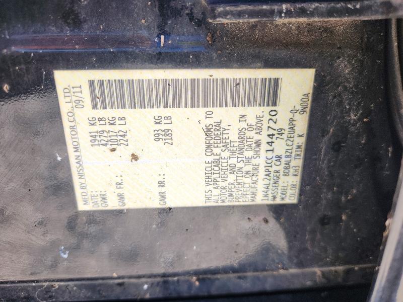 2012 Nissan Altima მანქანა იყიდება აუქციონზე, vin: 1N4AL2AP1CC144720, აუქციონის ნომერი: 72677566