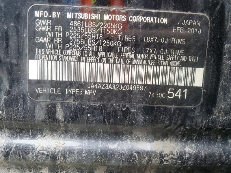 Auction sale of the 2018 Mitsubishi Outlander, vin: JA4AZ3A32JZ049597, lot number: 71421016