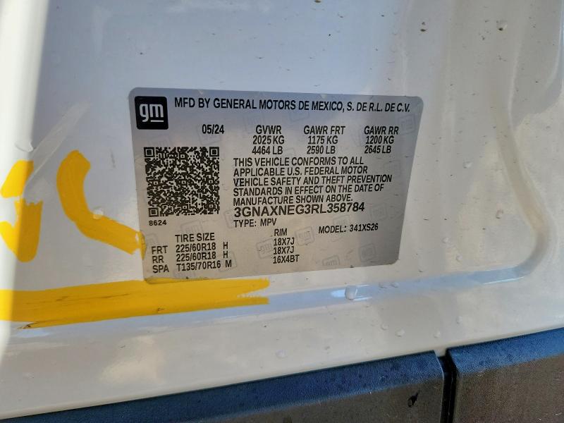 Продажа на аукционе авто 2024 Chevrolet Equinox, vin: 3GNAXNEG3RL358784, номер лота: 67630736
