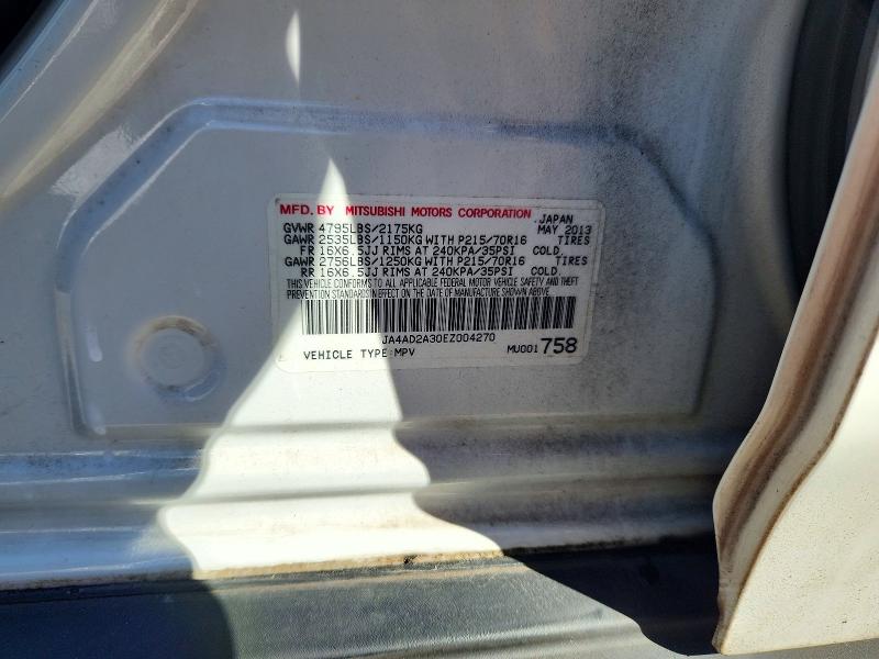 Продажа на аукционе авто 2014 Mitsubishi Outlander, vin: JA4AD2A30EZ004270, номер лота: 73122426