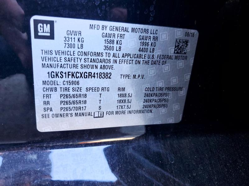 Продажа на аукционе авто 2016 Gmc Yukon Xl, vin: 1GKS1FKCXGR418382, номер лота: 71649156