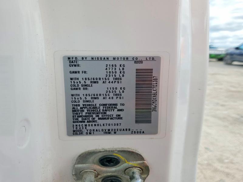 71922316 :رقم المزاد ، 3N6CM0KN8LK701387 vin ، 2020 Nissan Nv200 مزاد بيع