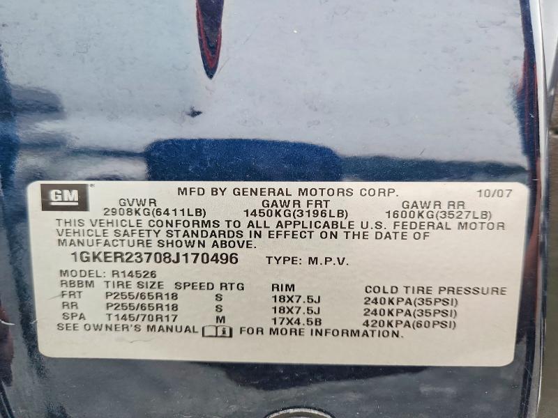 2008 Gmc Acadia მანქანა იყიდება აუქციონზე, vin: 1GKER23708J170496, აუქციონის ნომერი: 71146366