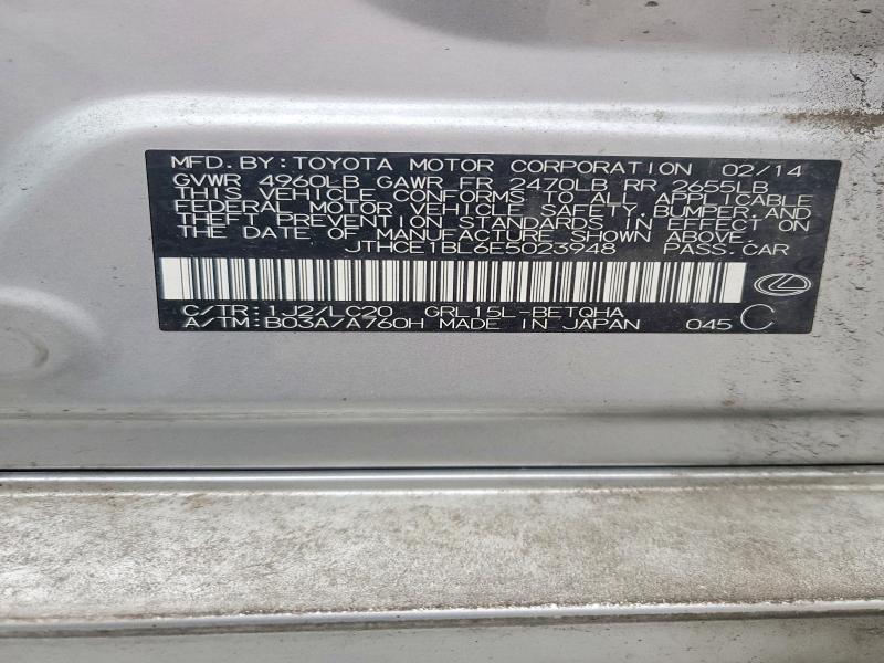 70581776 :رقم المزاد ، JTHCE1BL6E5023948 vin ، 2014 Lexus Gs مزاد بيع