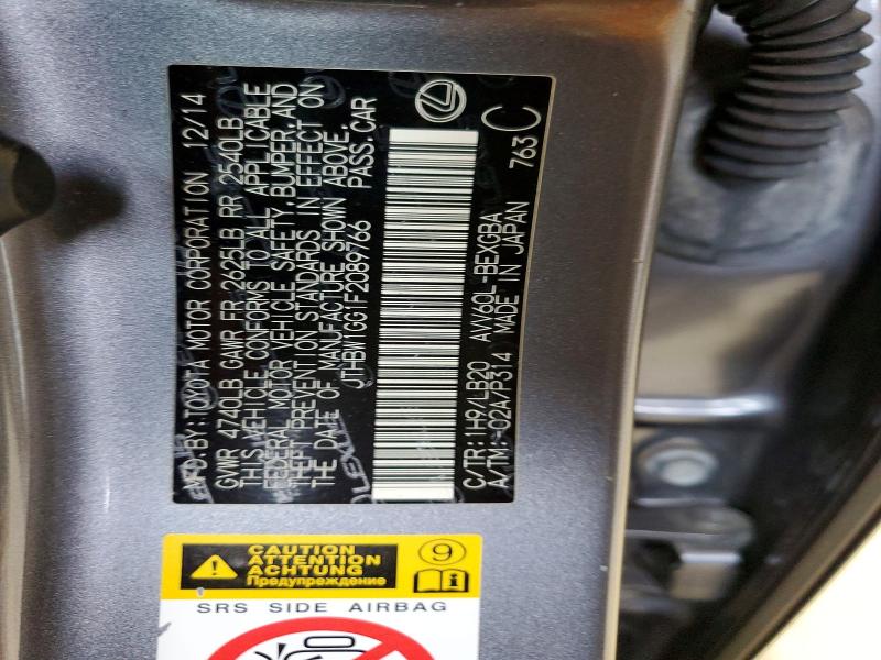 Aukcja sprzedaży 2015 Lexus Es, vin: JTHBW1GG1F2089766, numer aukcji: 69412426