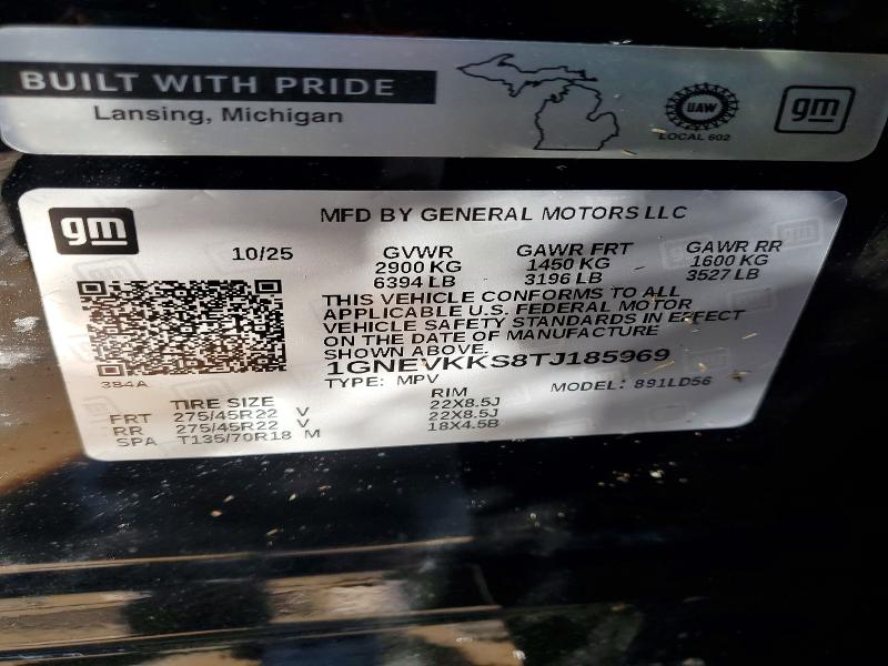 Продаж на аукціоні авто 2026 Chevrolet Traverse, vin: 1GNEVKKS8TJ185969, номер лоту: 72002976