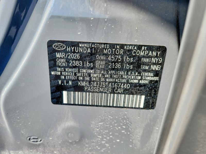 2026 Hyundai Sonata Hybrid მანქანა იყიდება აუქციონზე, vin: KMHL24JJ5TA167440, აუქციონის ნომერი: 71559656