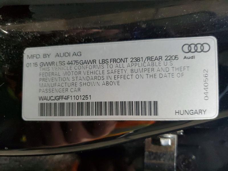 Aukcja sprzedaży 2015 Audi A3, vin: WAUCJGFF4F1101251, numer aukcji: 71355836