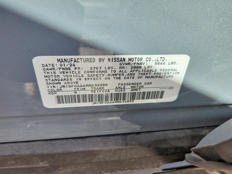 Продажа на аукционе авто 2024 Nissan Ariya, vin: JN1BF0AA4RM432856, номер лота: 71656616